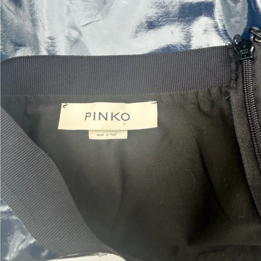 Pinko Skirt navy blue designer High Waist made in Italy